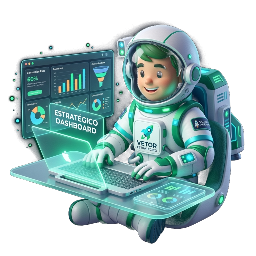 Comandante Vetor desenvolvendo no Computador